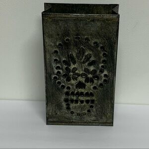 Sugar Skull | Metal | Day of the Dead | Green/Black Home Decor